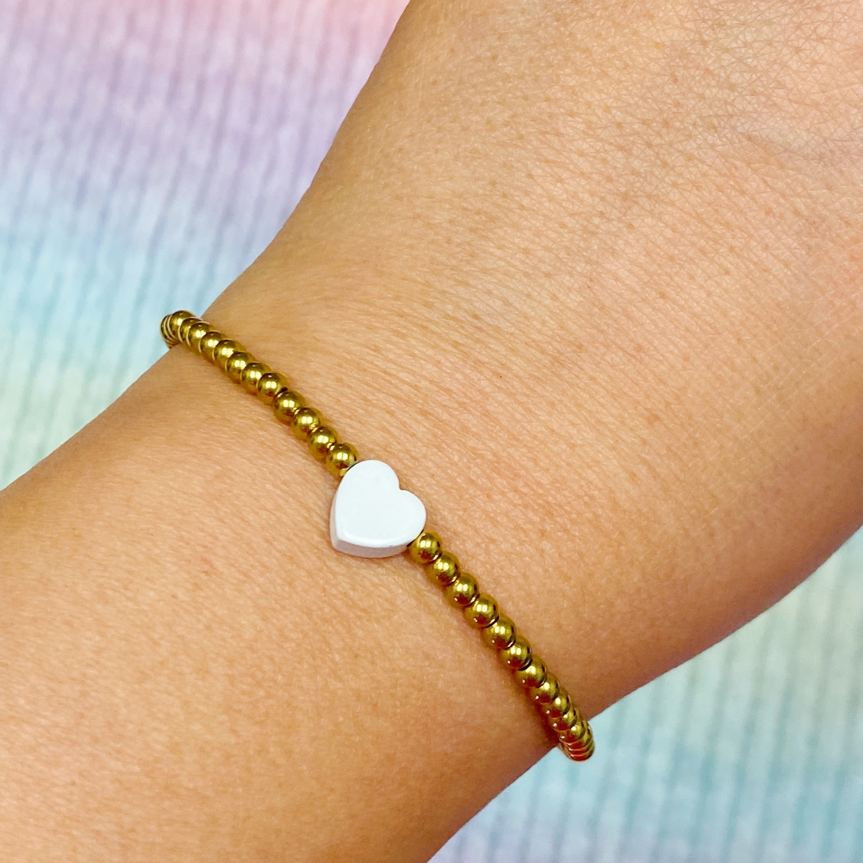 So Very Loved Heart Bracelet | Enamel Heart | 18K Gold Plated | Lead & Nickel Free | 4 Colors | Ellison+Young