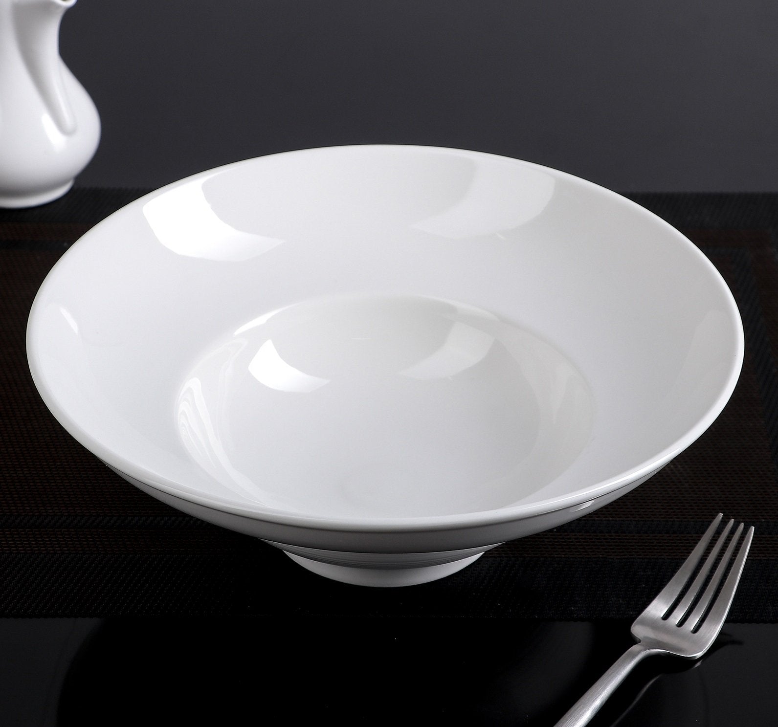 White Deep Soup & Salad Plate 9.75" | 16 oz | Fine Porcelain | Hand-Glazed | WILMAX