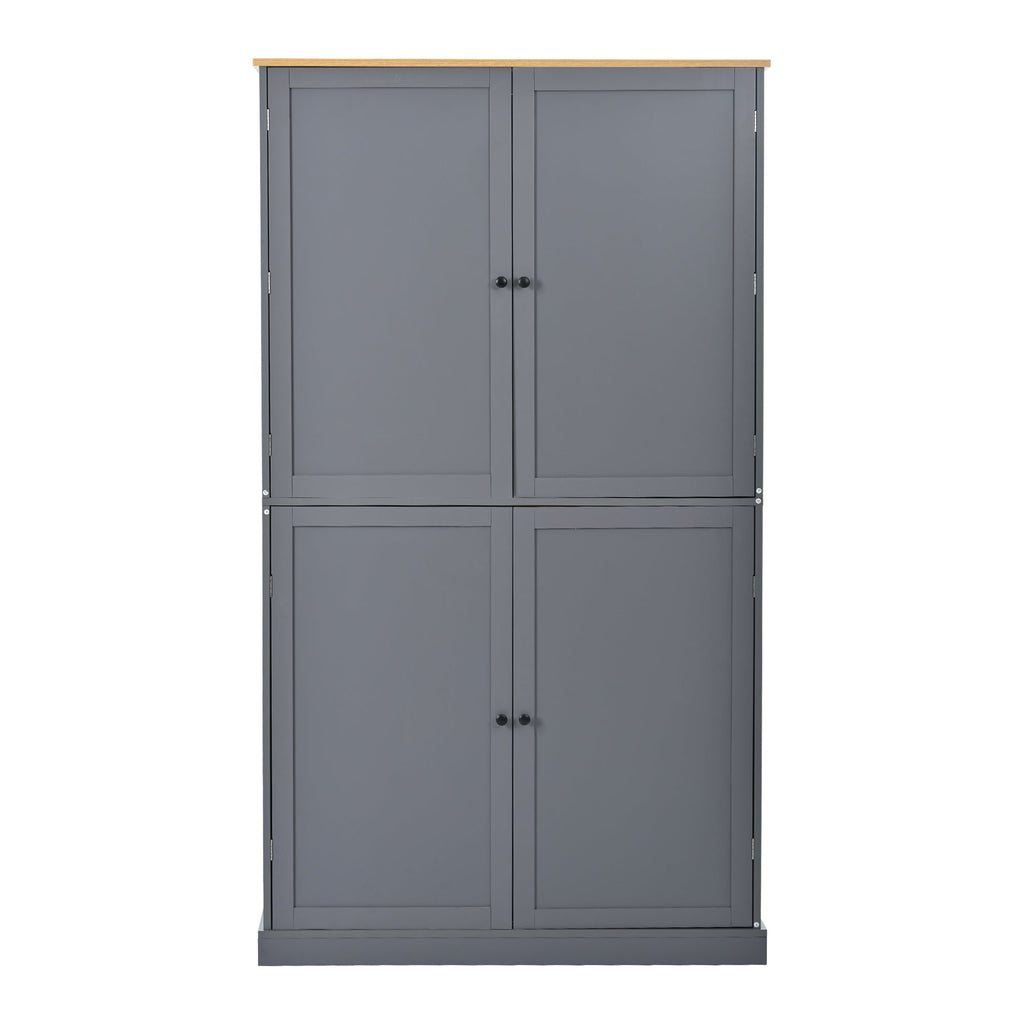 Large Kitchen Pantry Storage Cabinet | 71" Tall | MDF | White, Gray or Blue