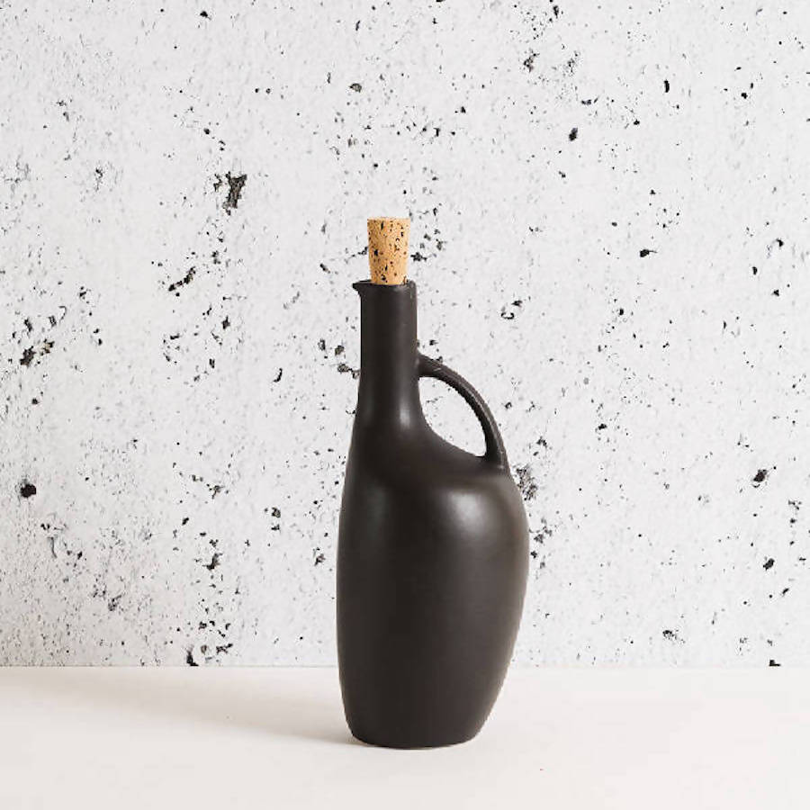 Canard French Bottle | Stoneware Olive Oil Bottle | 34 oz | Handmade | Gharyan Stoneware