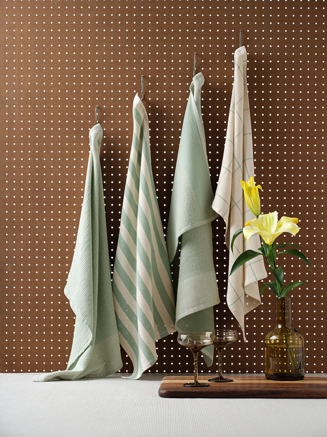 Cotton Kitchen Towels | Set of 4 | 100% Cotton | Waffle & Minimal Weave | Low Lint | Powered by People