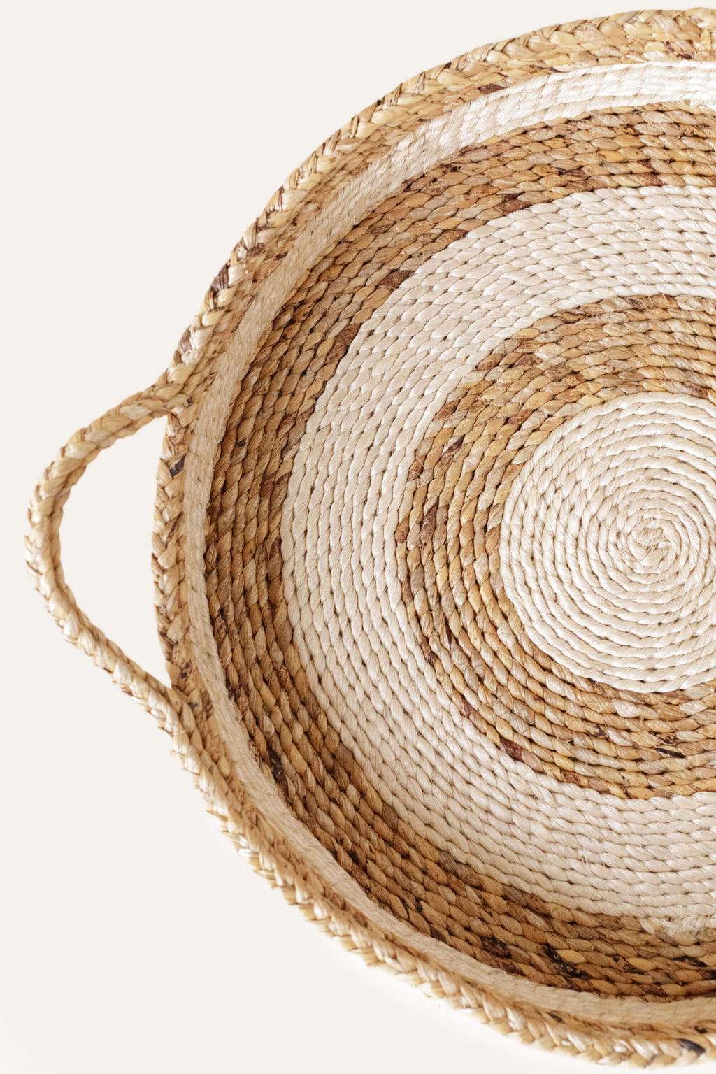 Natural Banana Leaf & Sisal Tray | Handwoven | 14" | Double Handles | Rwanda & Ghana Artisans | Powered by People