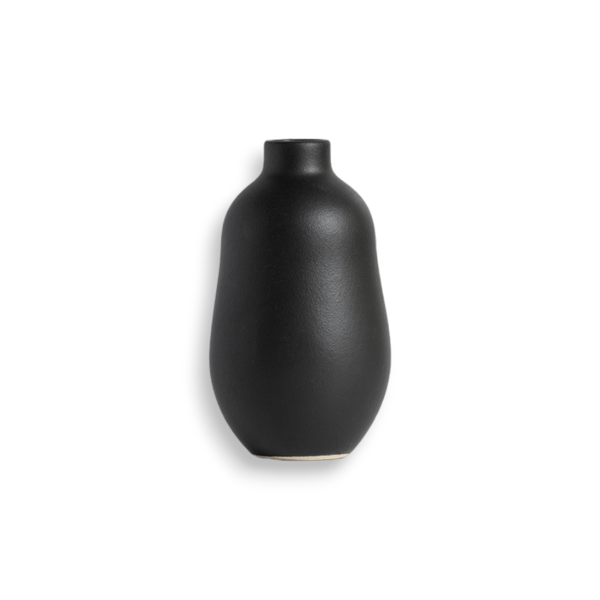 Stoneware Vase | Handmade in Tunisia | Toxic-Free | Glossy Green, White & Black