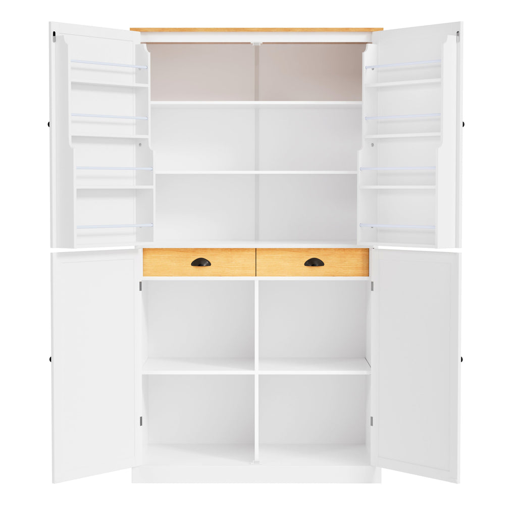 Large Kitchen Pantry Storage Cabinet | 71" Tall | MDF | White, Gray or Blue