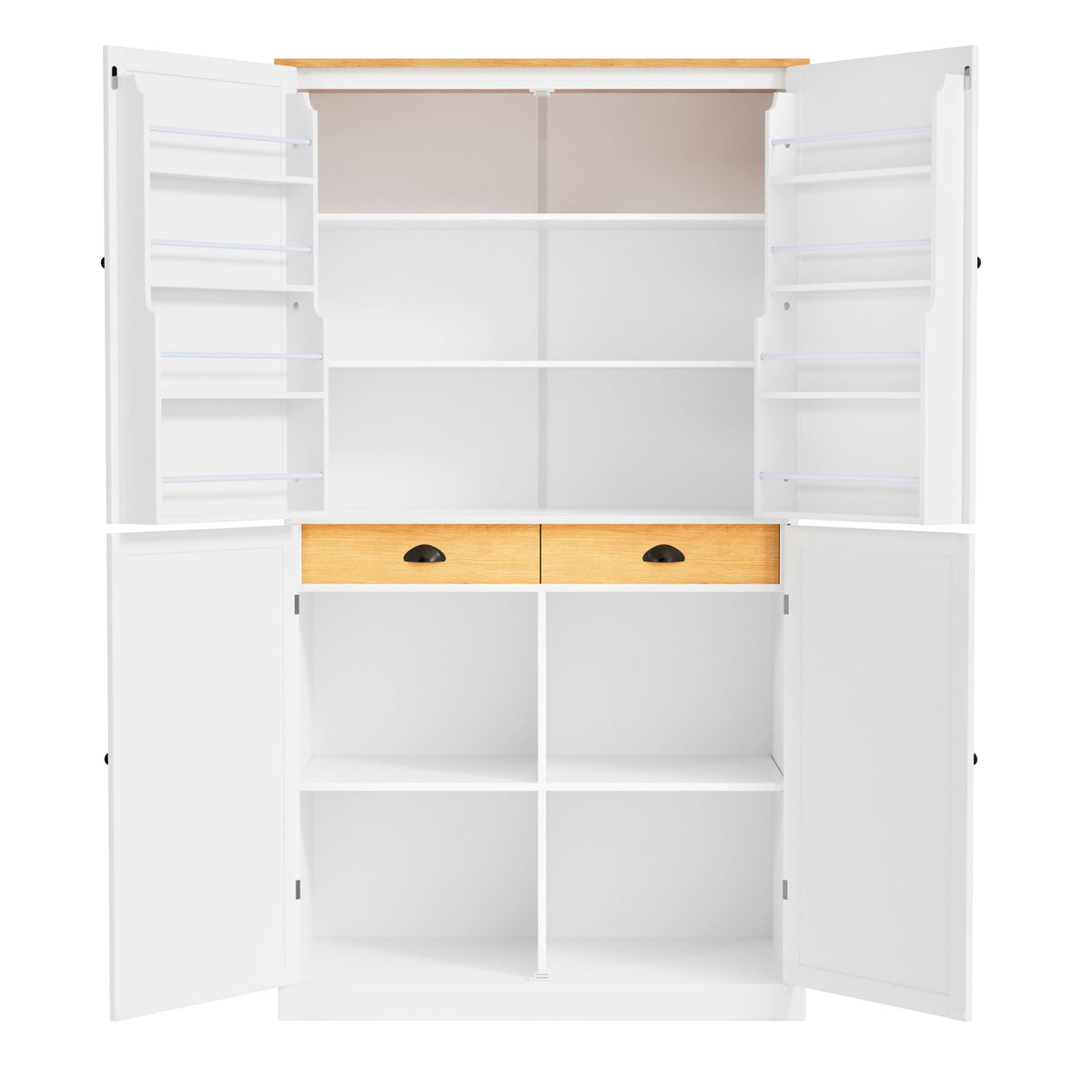 Large Kitchen Pantry Storage Cabinet | 71" Tall | MDF | White, Gray or Blue