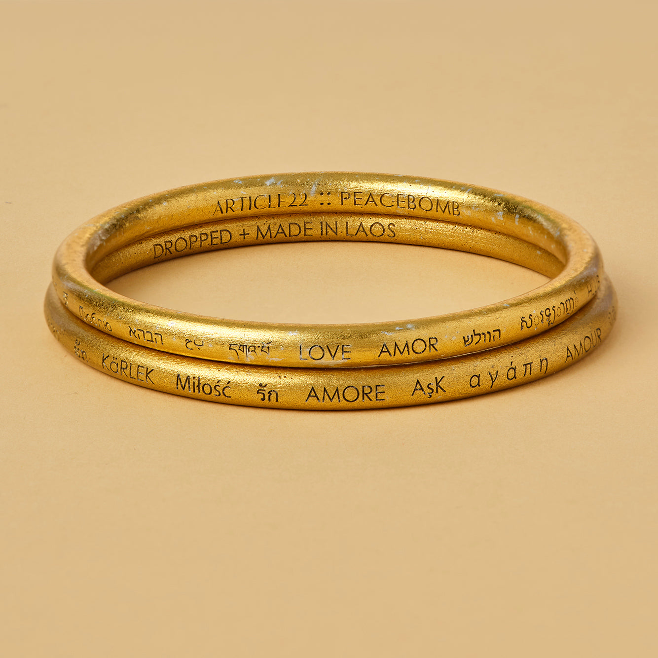 Love All Around Bangle | 22 Languages | Laotian Artisan Made | Modern Heirloom | ARTICLE22