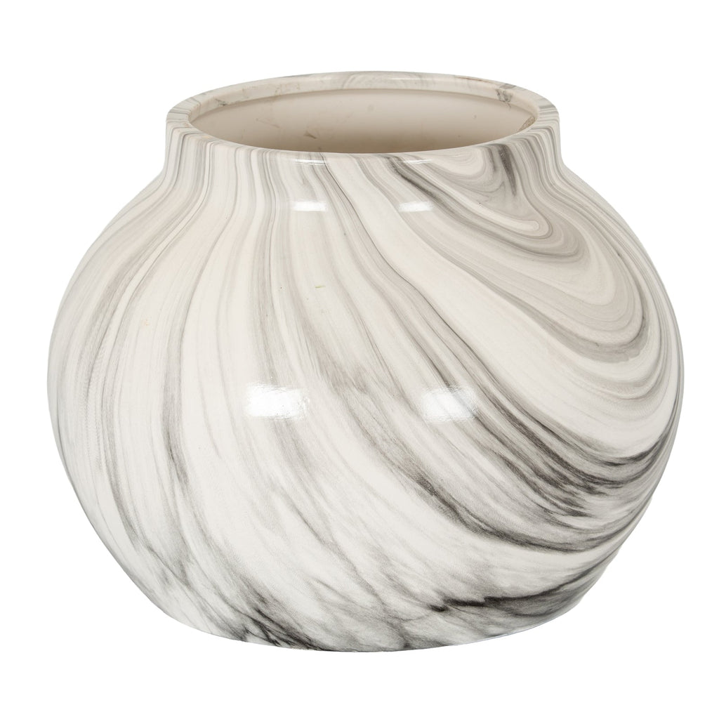 Marble Effect Planter Decorative Home Accessory