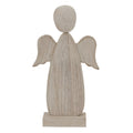 Large Whitewashed Rustic Angel