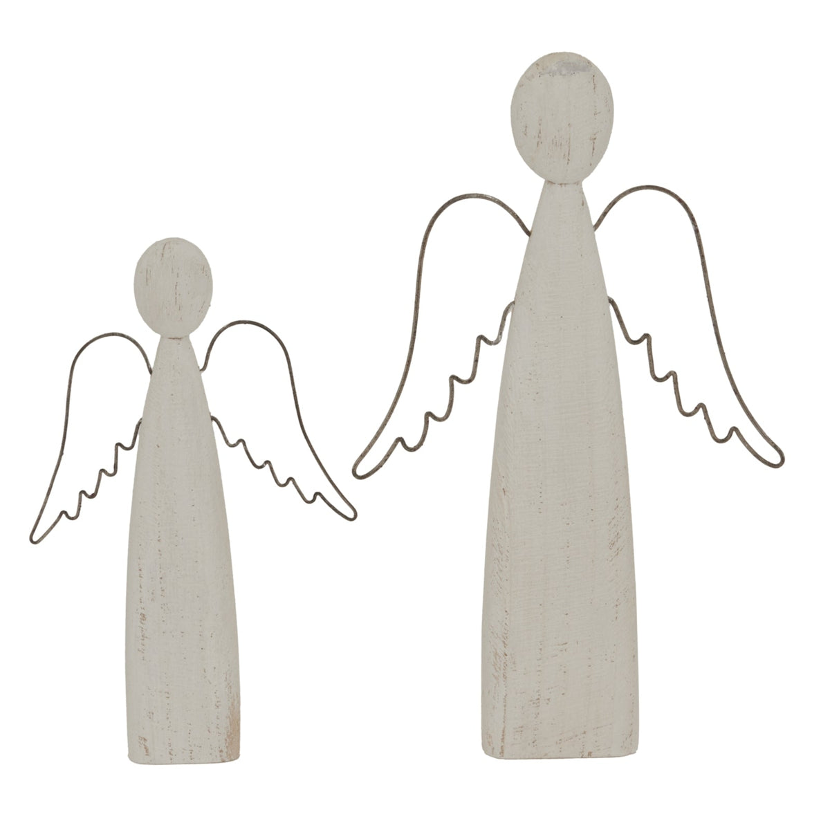 Whitewashed Rustic Standing Angel
