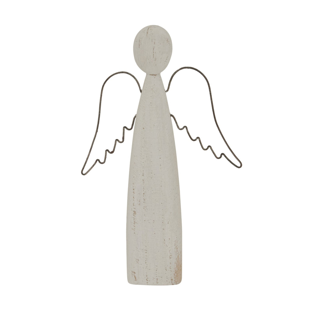 Whitewashed Rustic Standing Angel