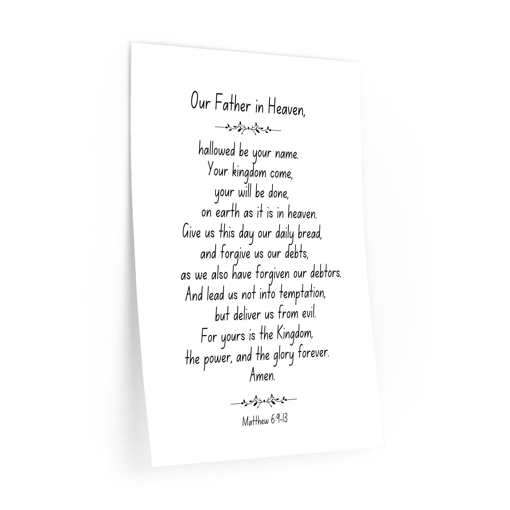 Wall Decor Giclee Poster Art Print - our Father in Heaven