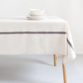 Provincial Stripe Tablecloth | Natural & French Navy | 58% Linen 42% Cotton | 3 Sizes | Inspired by 19th-Century French Grain Sacks | Mungo | Powered by People