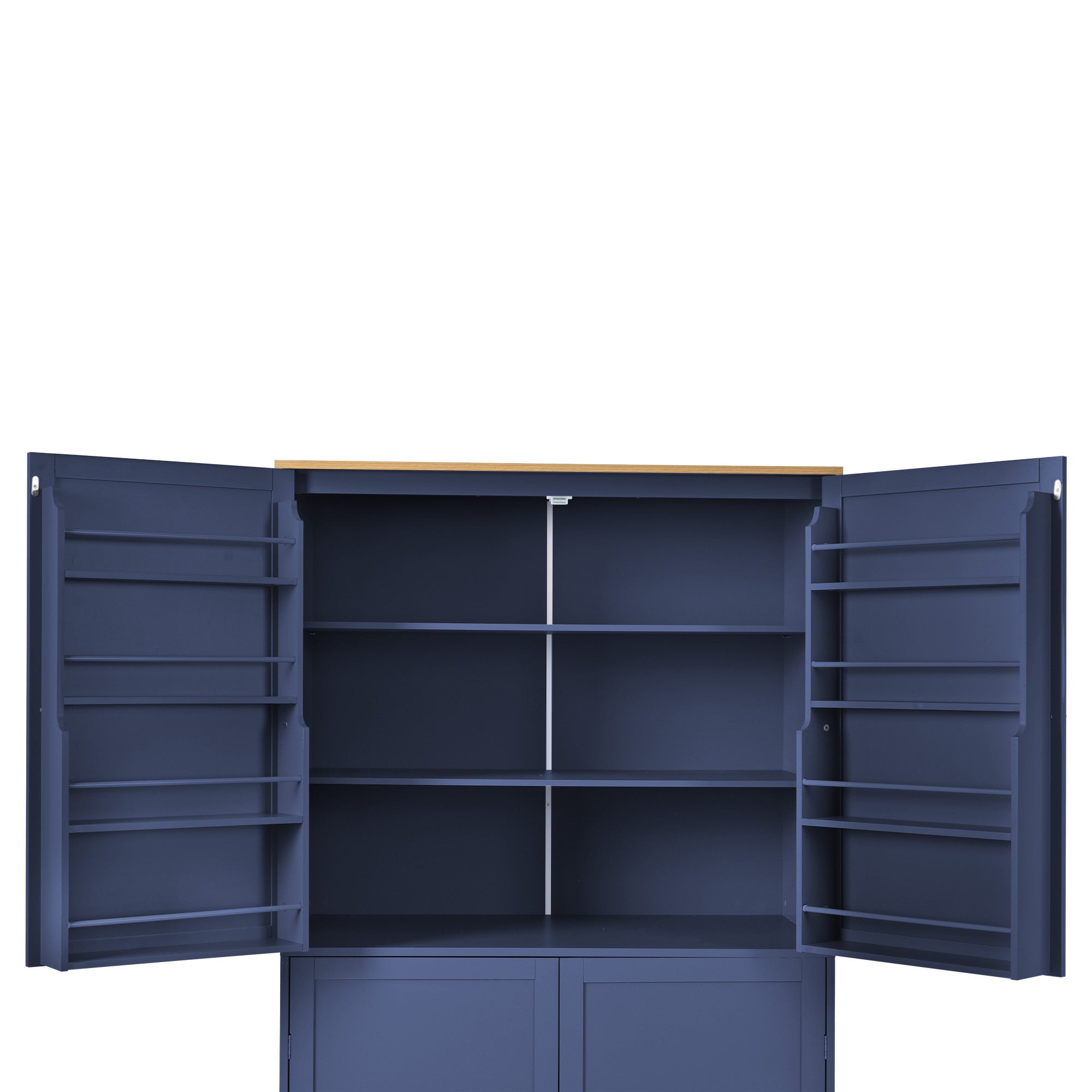 Large Kitchen Pantry Storage Cabinet | 71" Tall | MDF | White, Gray or Blue