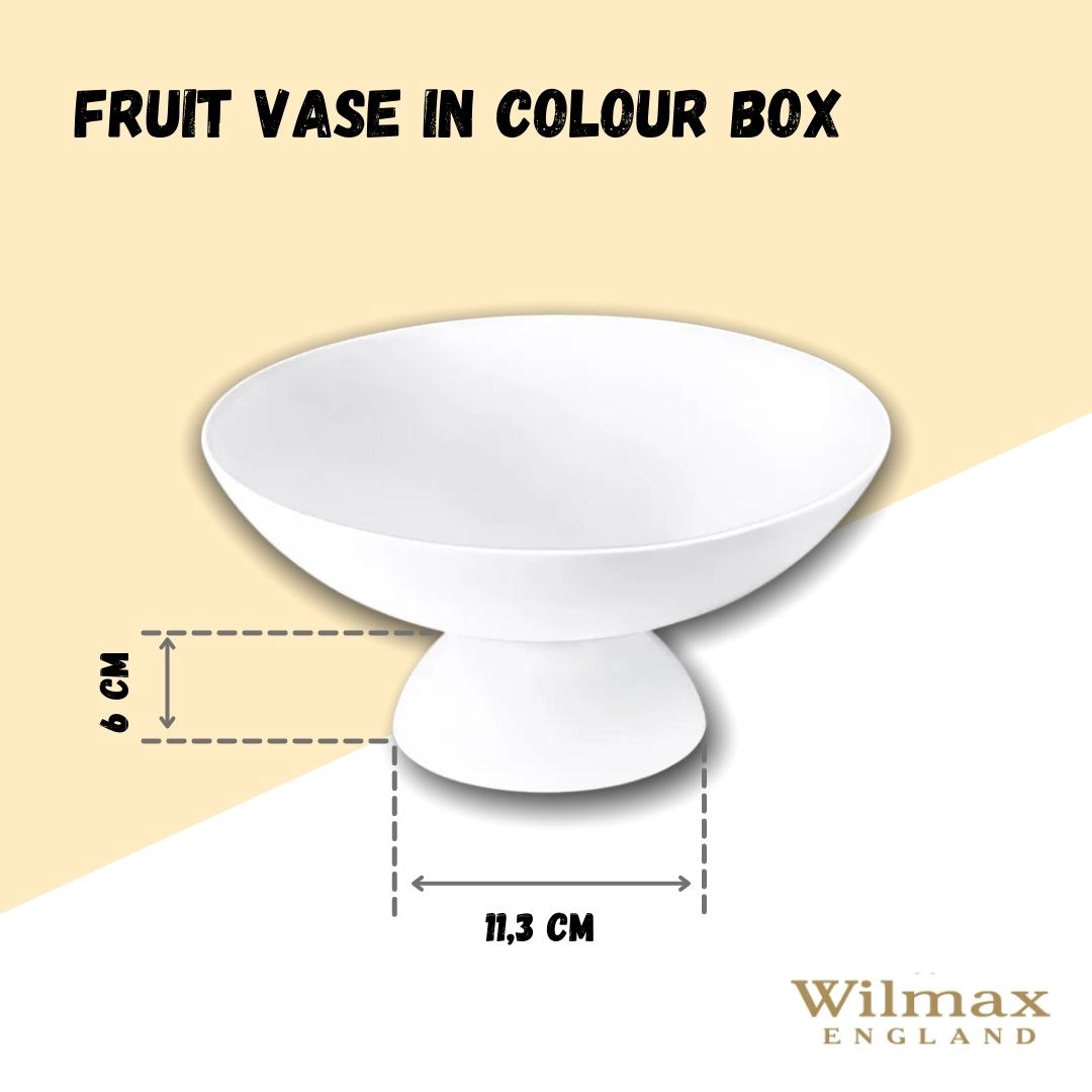 English Fine Porcelain Fruit Vase | 9.5" Decorative Centerpiece Bowl | Wilmax England