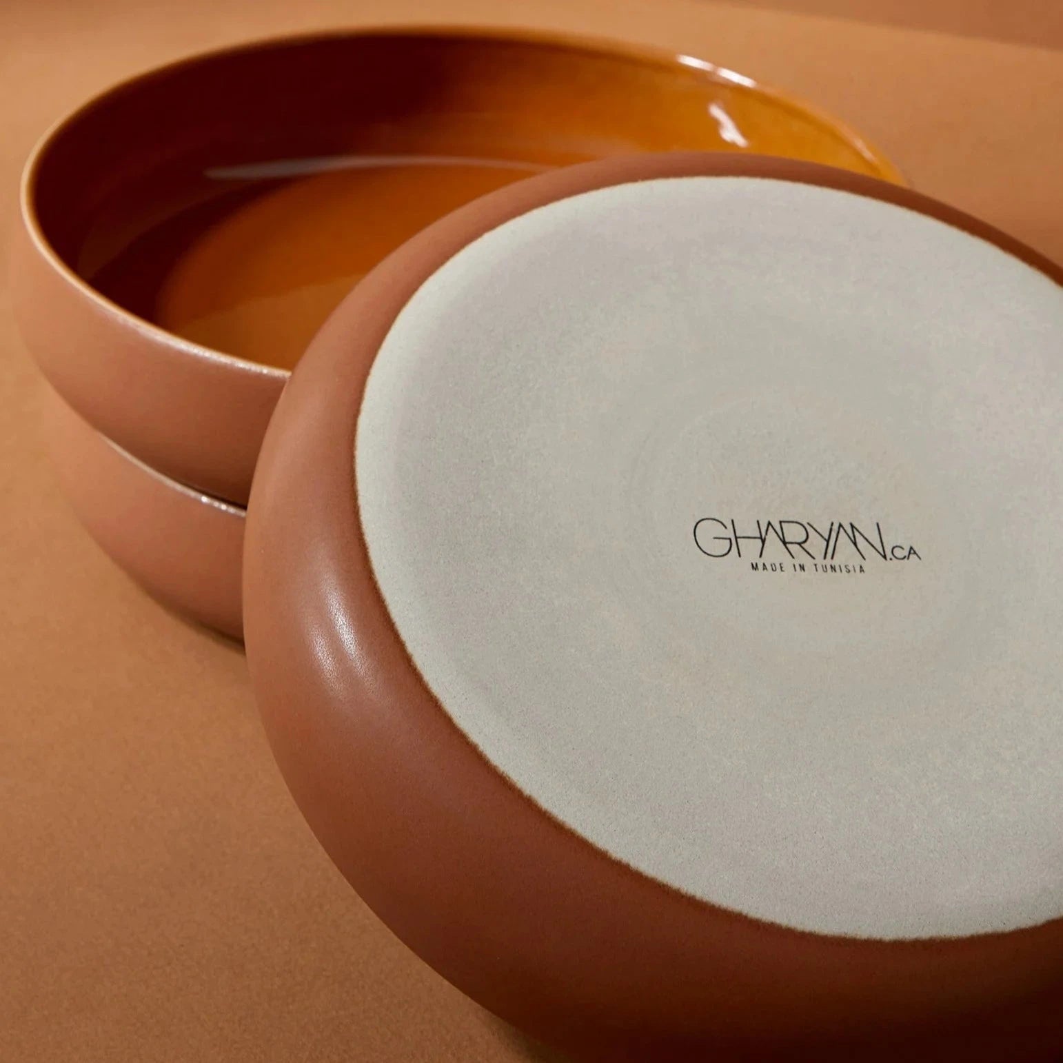 Tunisian Pasta Bowl | Set of 4 | Terracotta Stoneware | Gharyan Stoneware | Tunisia | Powered by People