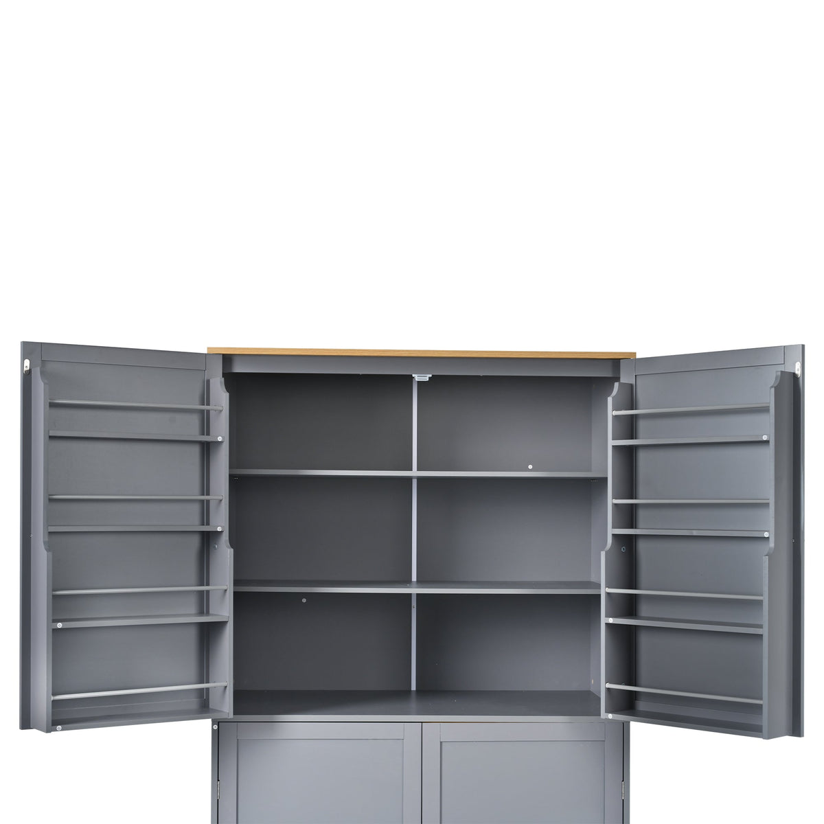 Large Kitchen Pantry Storage Cabinet | 71" Tall | MDF | White, Gray or Blue