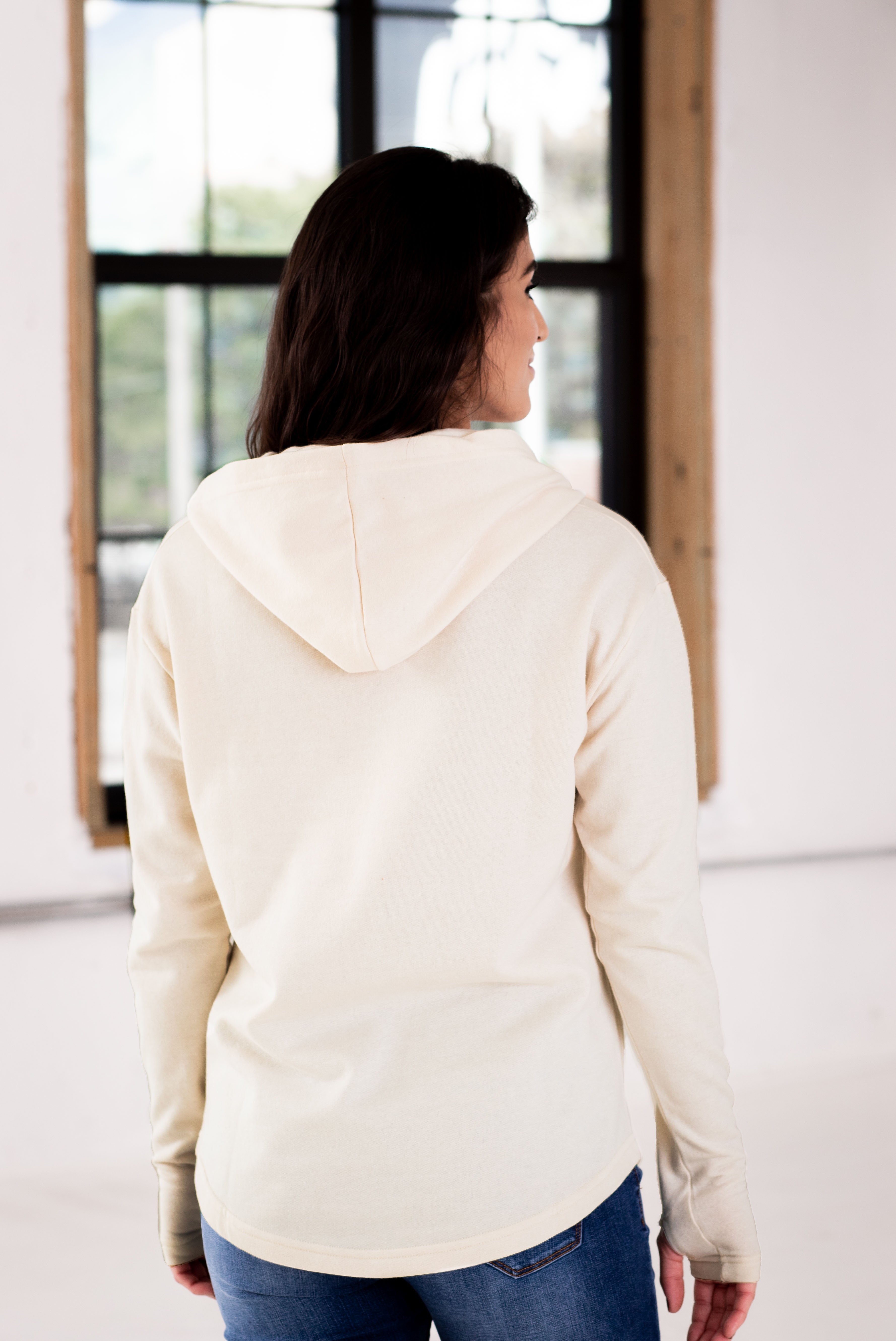 Ladies Weekender Hoodie | USA Fabric | Heathered Fleece | Thumbhole | Sizes SM-3X