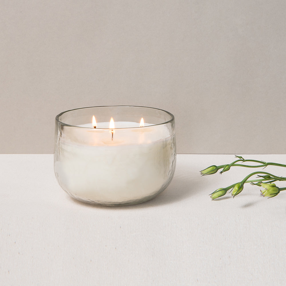 Pebbled Triple-Wick Candle Bowl | 100% Soy Wax