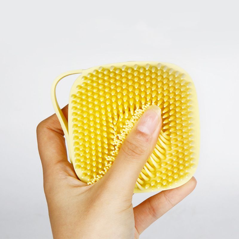 Soft Silicone Bristles Cat Dog Bath Brush Comb Scrubber Shampoo