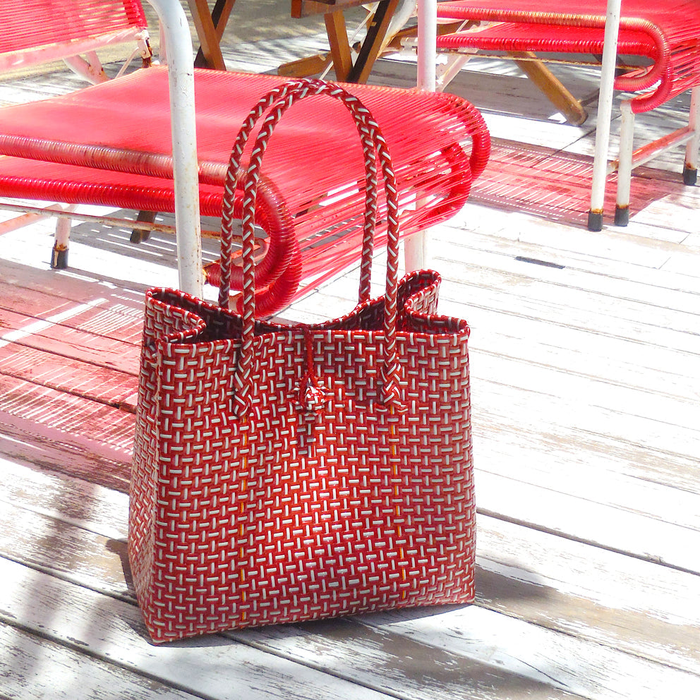 Balinese Artisan Recycled Tote Bag, Bali