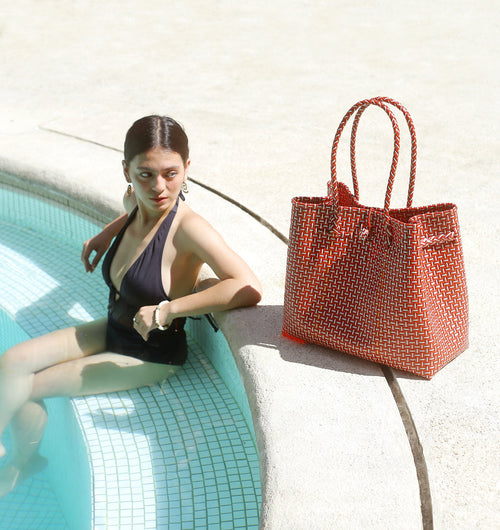 Balinese Artisan Recycled Tote Bag, Bali