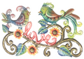 Painted Love Birds – Handcrafted Metal Wall Art
