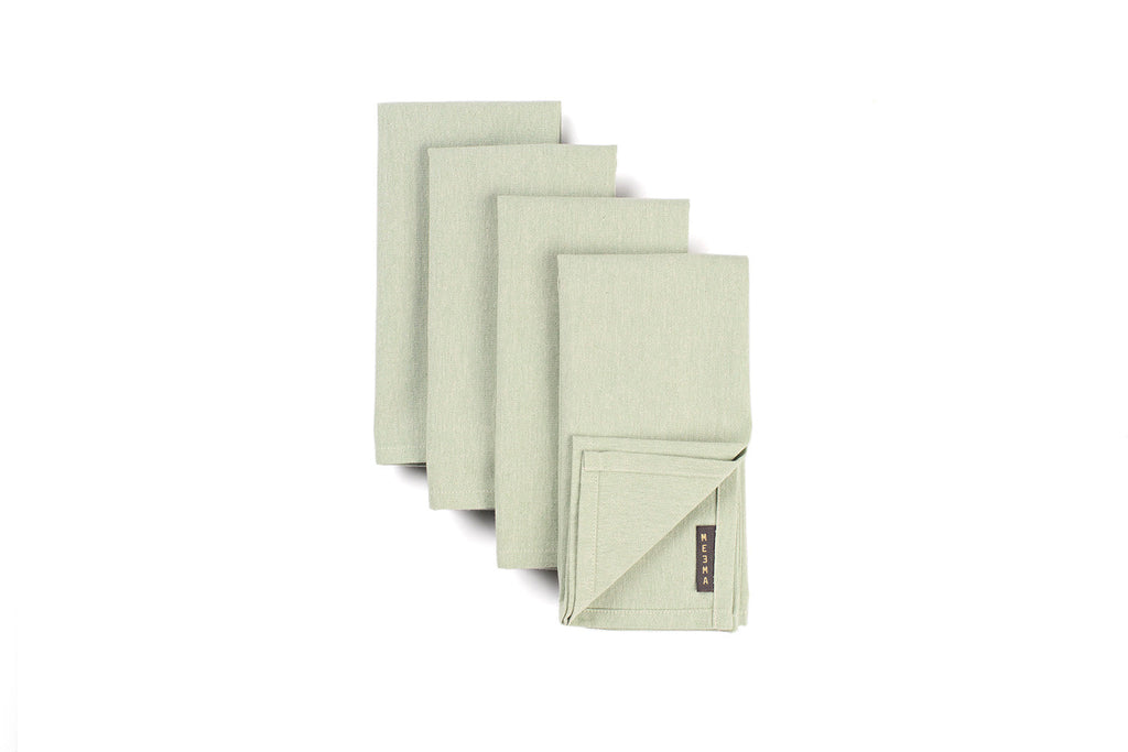 Cotton Cloth Napkins | Set of 4 | 18" x 18" | 100% Cotton | 50% Upcycled | 6 Colors | Daily Use & Special Occasions | MEEMA | Powered by People