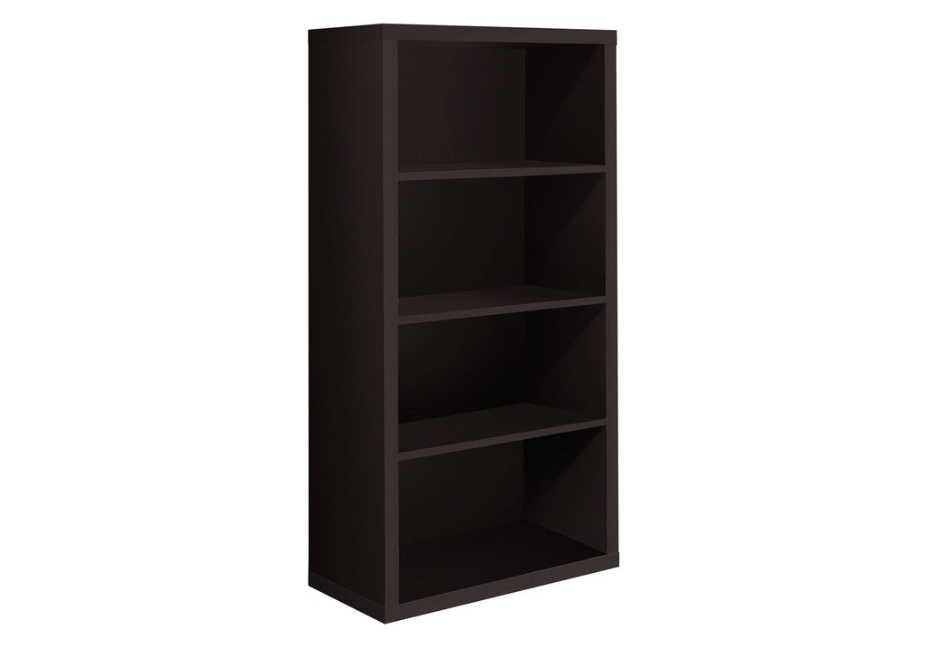 47.5inches Dark Taupe Particle Board and MDF Bookshelf with Adjustable
