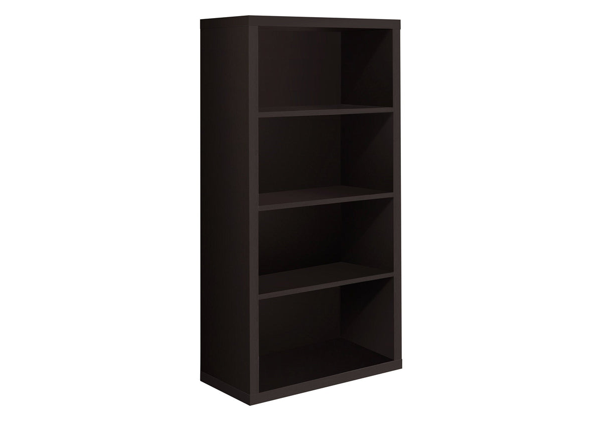 47.5inches Dark Taupe Particle Board and MDF Bookshelf with Adjustable