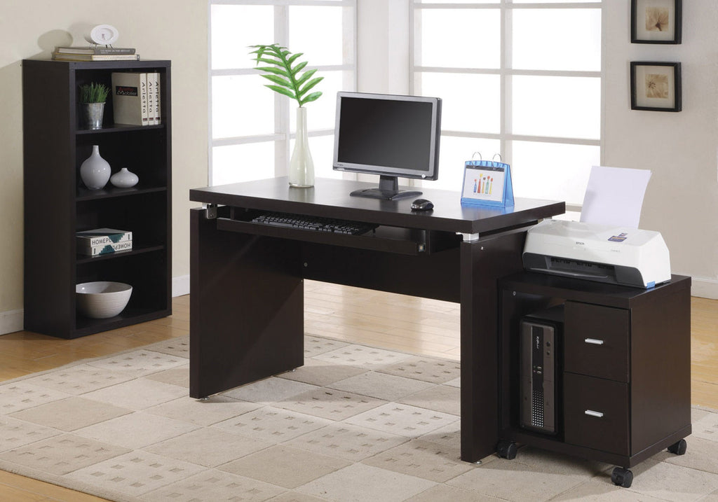 47.5inches Dark Taupe Particle Board and MDF Bookshelf with Adjustable