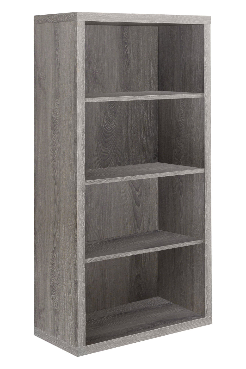 47.5inches Dark Taupe Particle Board and MDF Bookshelf with Adjustable