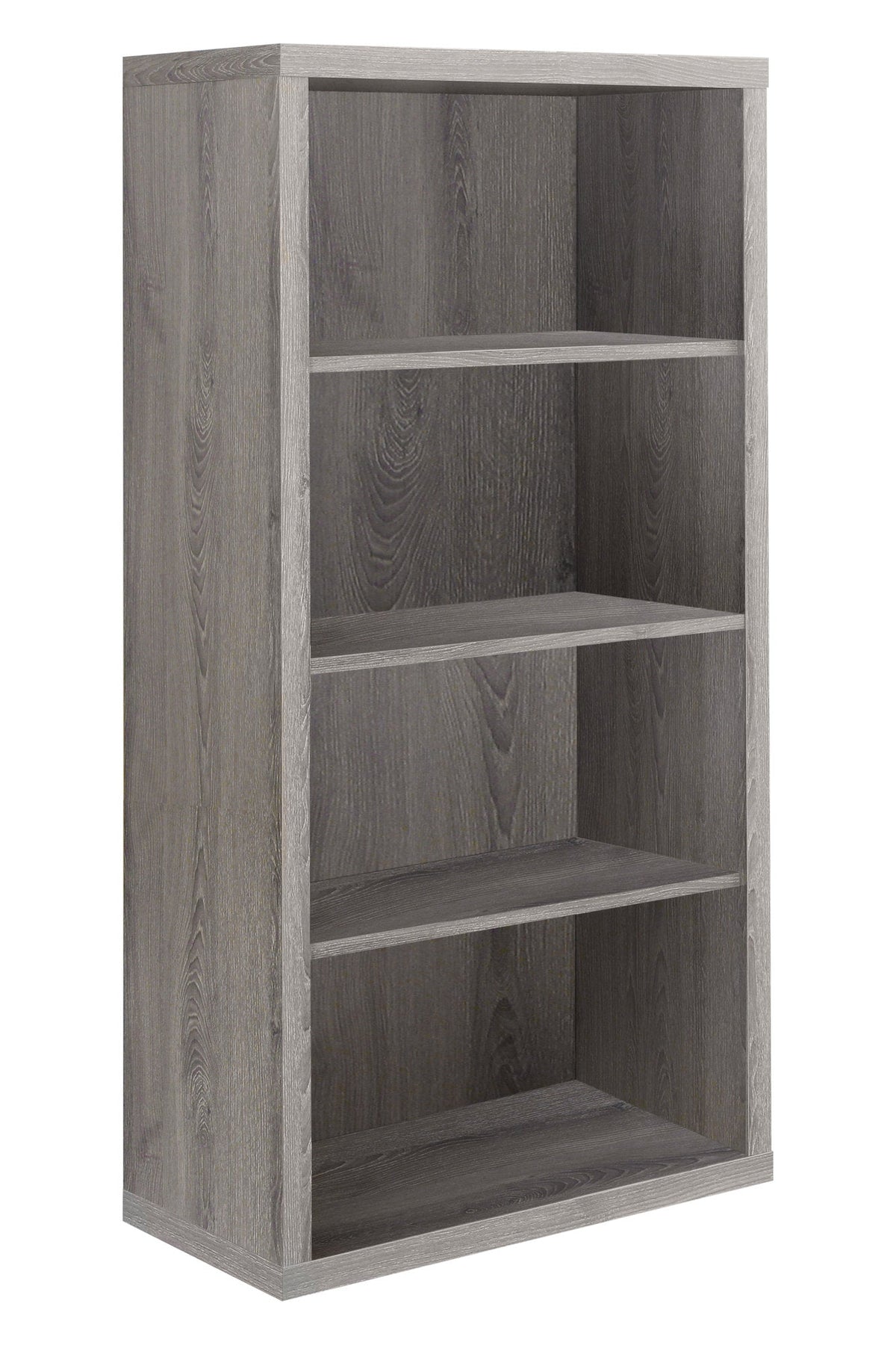 47.5inches Dark Taupe Particle Board and MDF Bookshelf with Adjustable