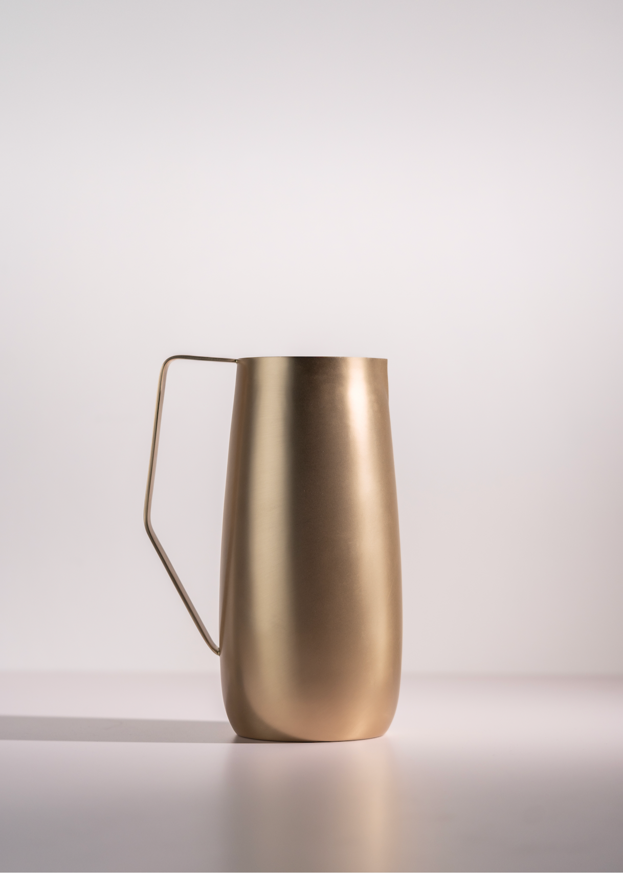 Artisan Brass Pitcher | 64 oz | Handcrafted Brass Sheet | Angled Handle | Powered by People