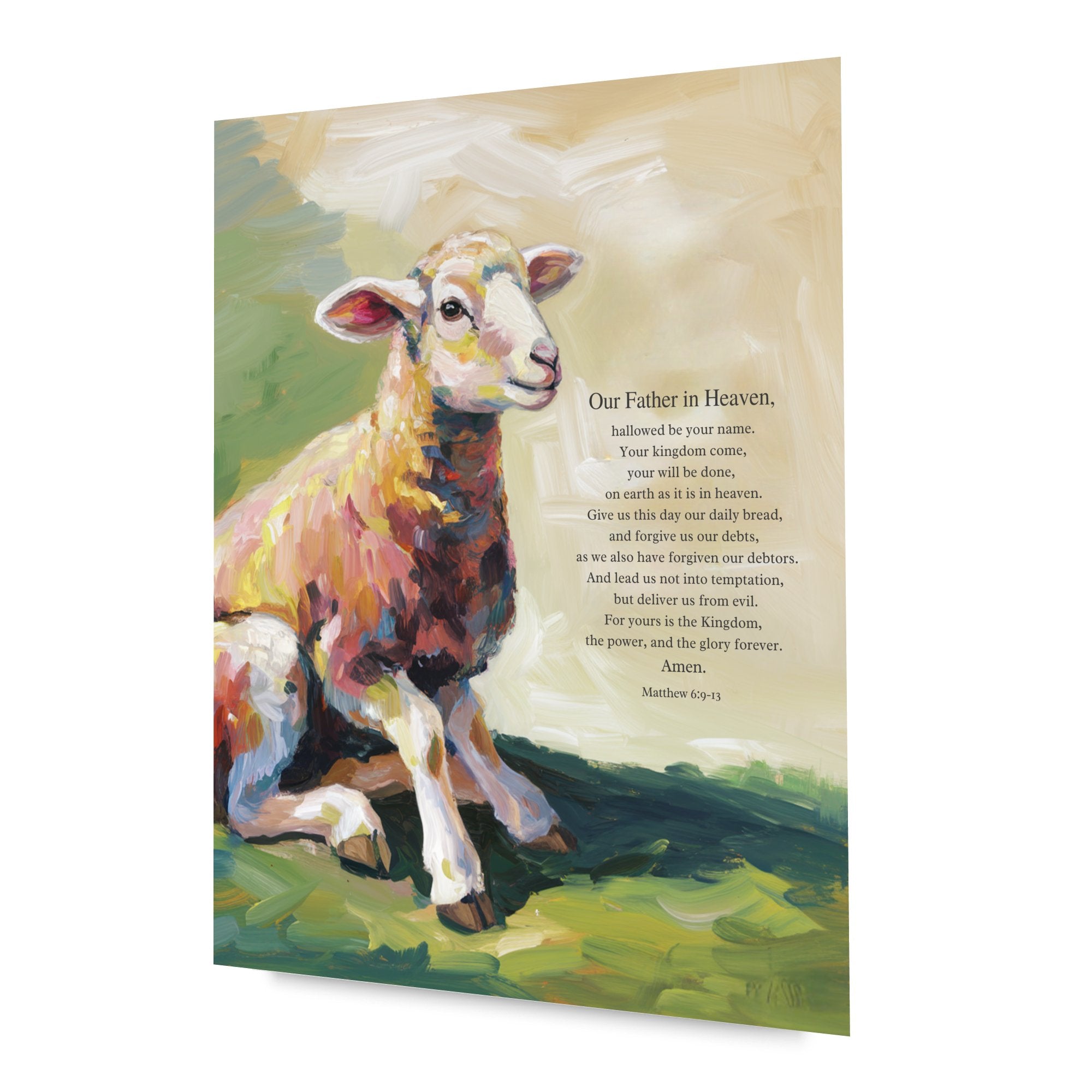 Wall Decor Giclee Poster Art Print - our Father in Heaven Bible Verse