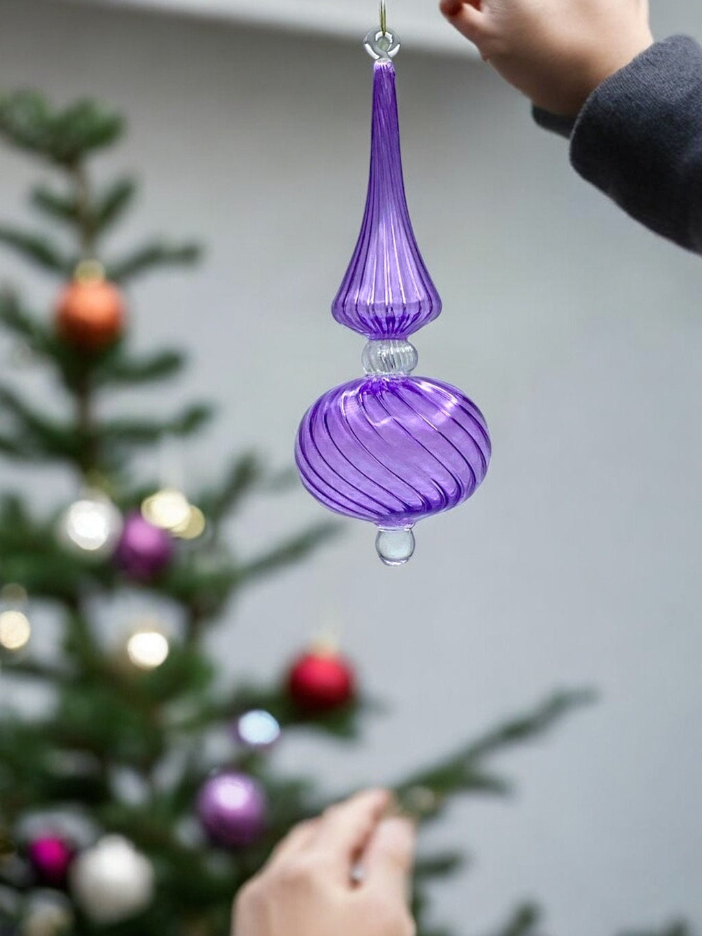 Stunning Purple Christmas Ornaments - Handcrafted Tree Decor - Festive