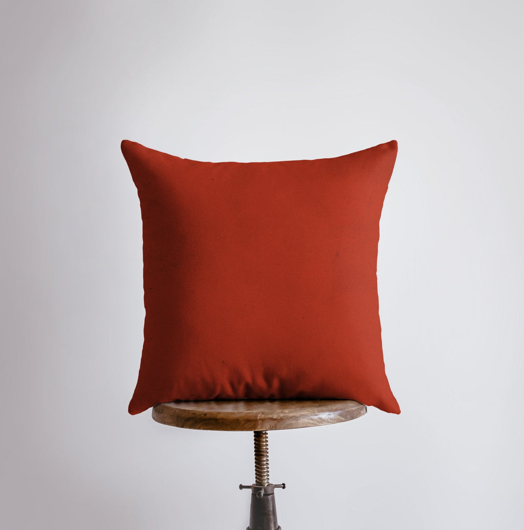 "Joy to the World" Christmas Throw Pillow — Red | Handmade Holiday Decor