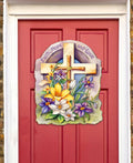 Faith, Hope, and Love Cross Holiday Door Decor by G. Debrekht - Easter Spring Decor - 8688160H
