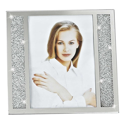 5 x 7 Silver Crystalized Picture Frame
