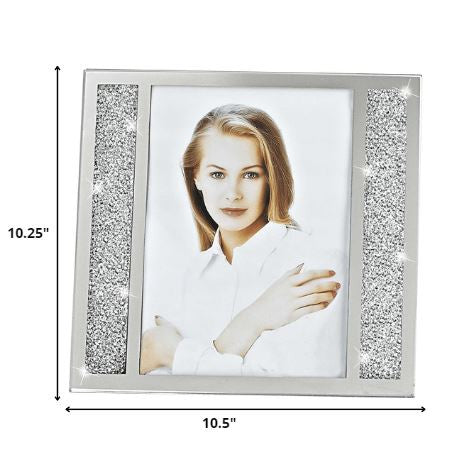 5 x 7 Silver Crystalized Picture Frame