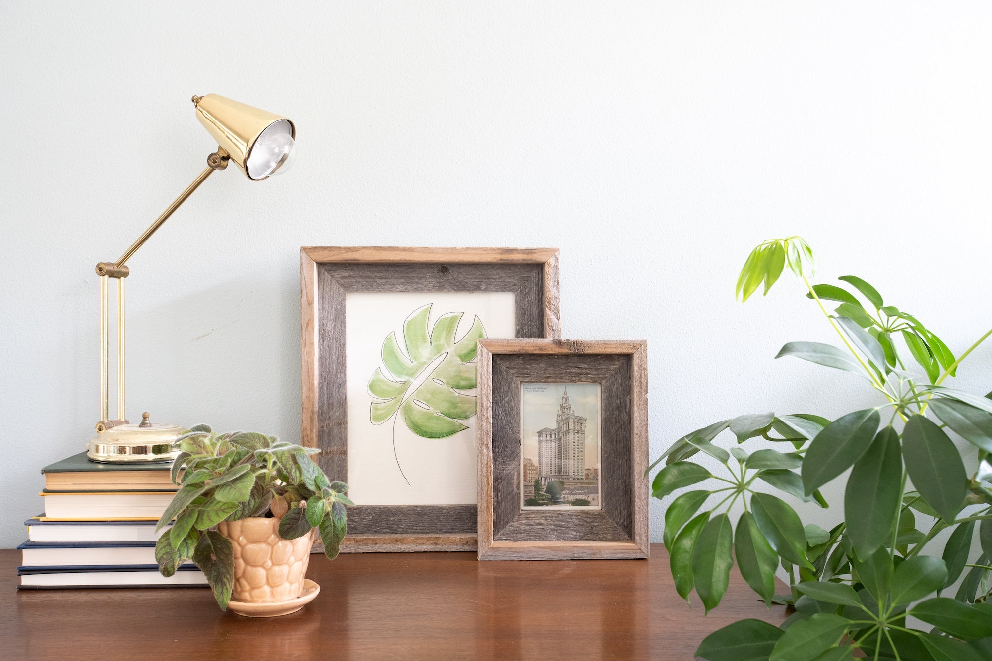 8.5x11 Natural Weathered Gray Picture Frame | Reclaimed Wood