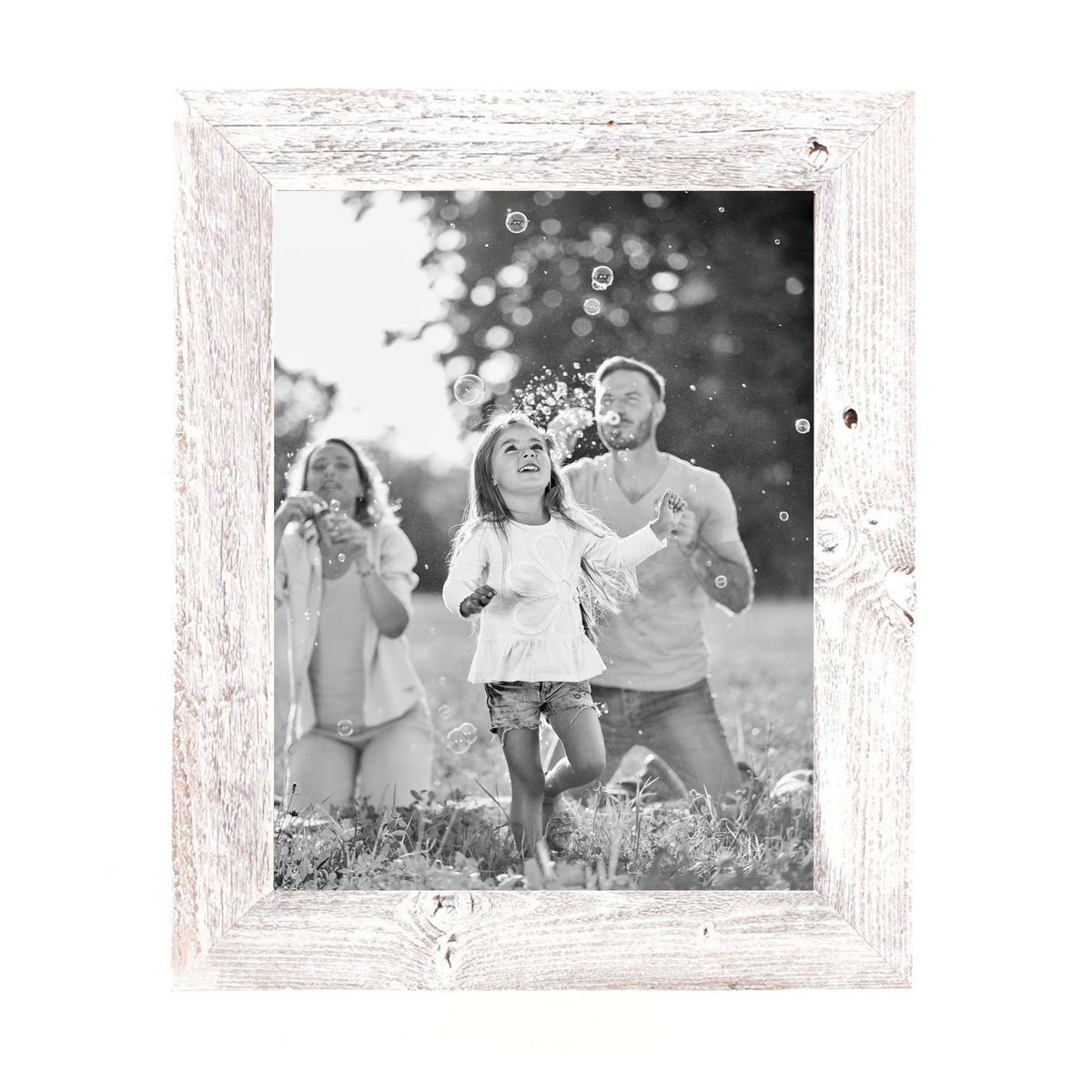 10x10 Rustic White washed Picture Frame with Plexiglass Holder