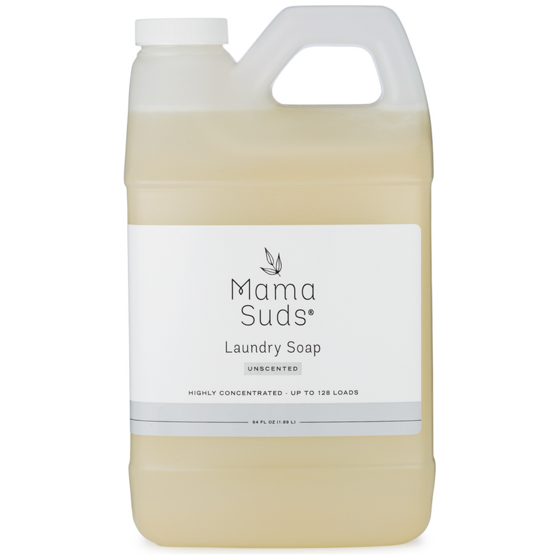 MamaSuds Laundry Soap | Olive Oil-Based | Residue-Free | Baby Safe | Lemon, Lavender & Unscented | 16 & 64 oz