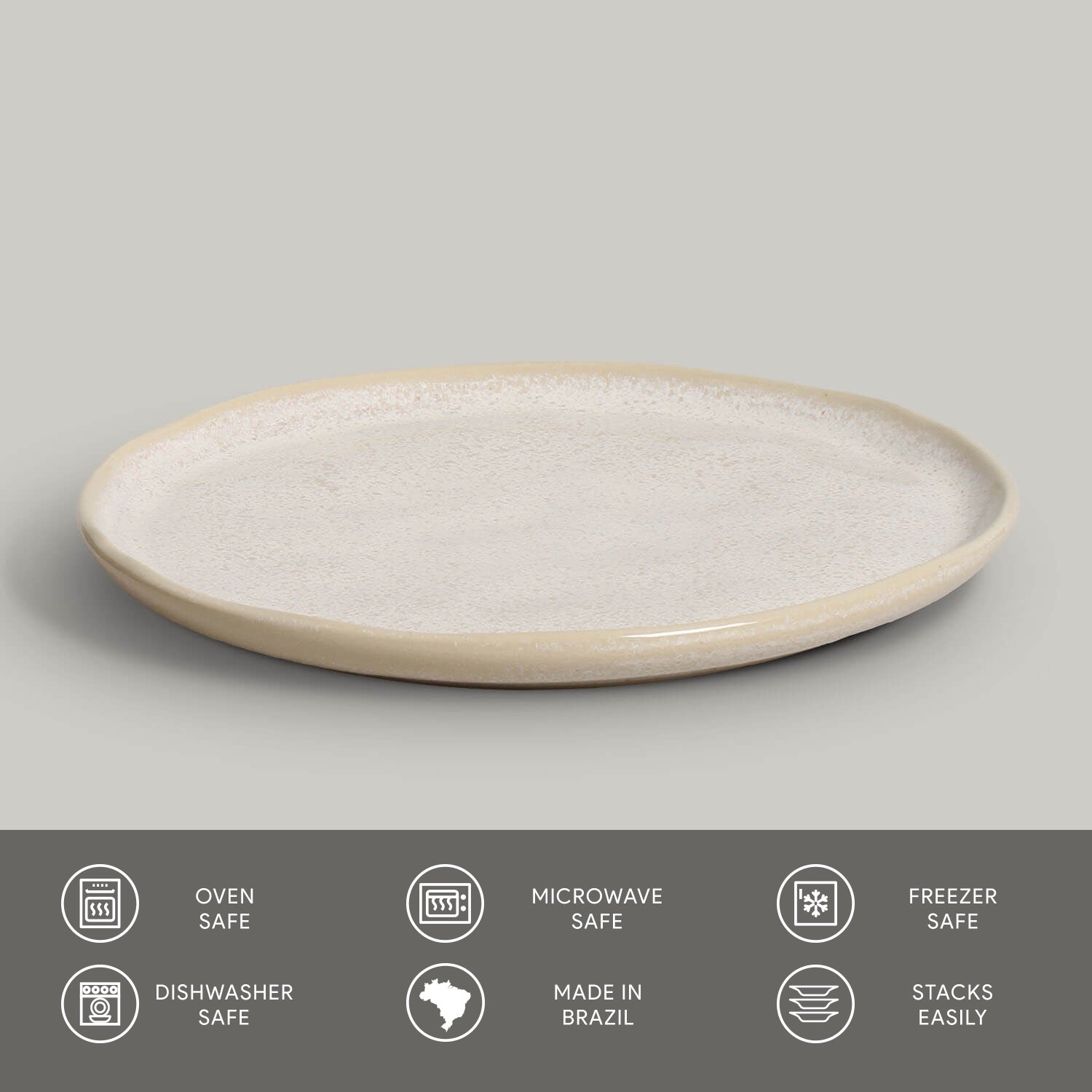 Dessert Plate Set of 6 | Premium Porcelain | 36 Patterns | Scratch & Chip Resistant | Microwave & Dishwasher Safe | Porto Brasil