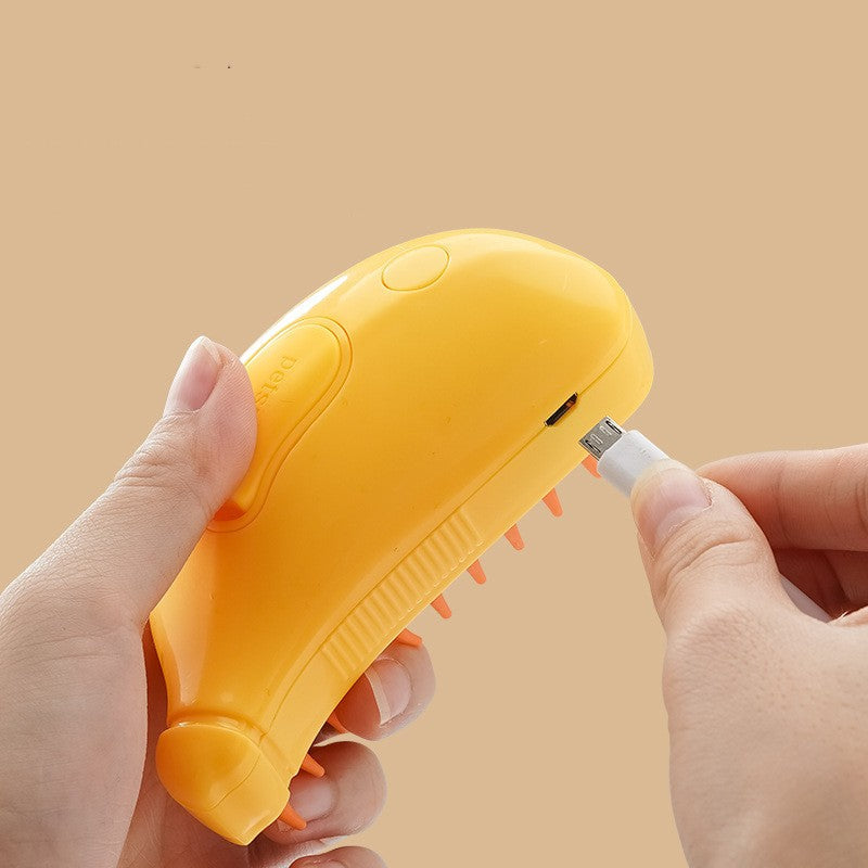 3 In 1 Pet Steam Brush Cat Dog Cleaning Steamy Spray Massage Beauty