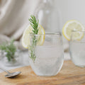 Pebbled Spirits Glasses Set of 4 | Hand-Blown | Hammered Clear Glass | 7 oz | Powered by People
