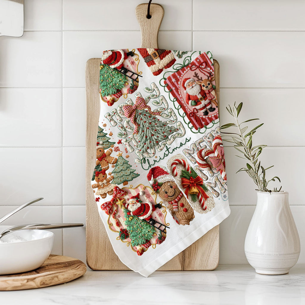 Yarn Christmas Kitchen Towel