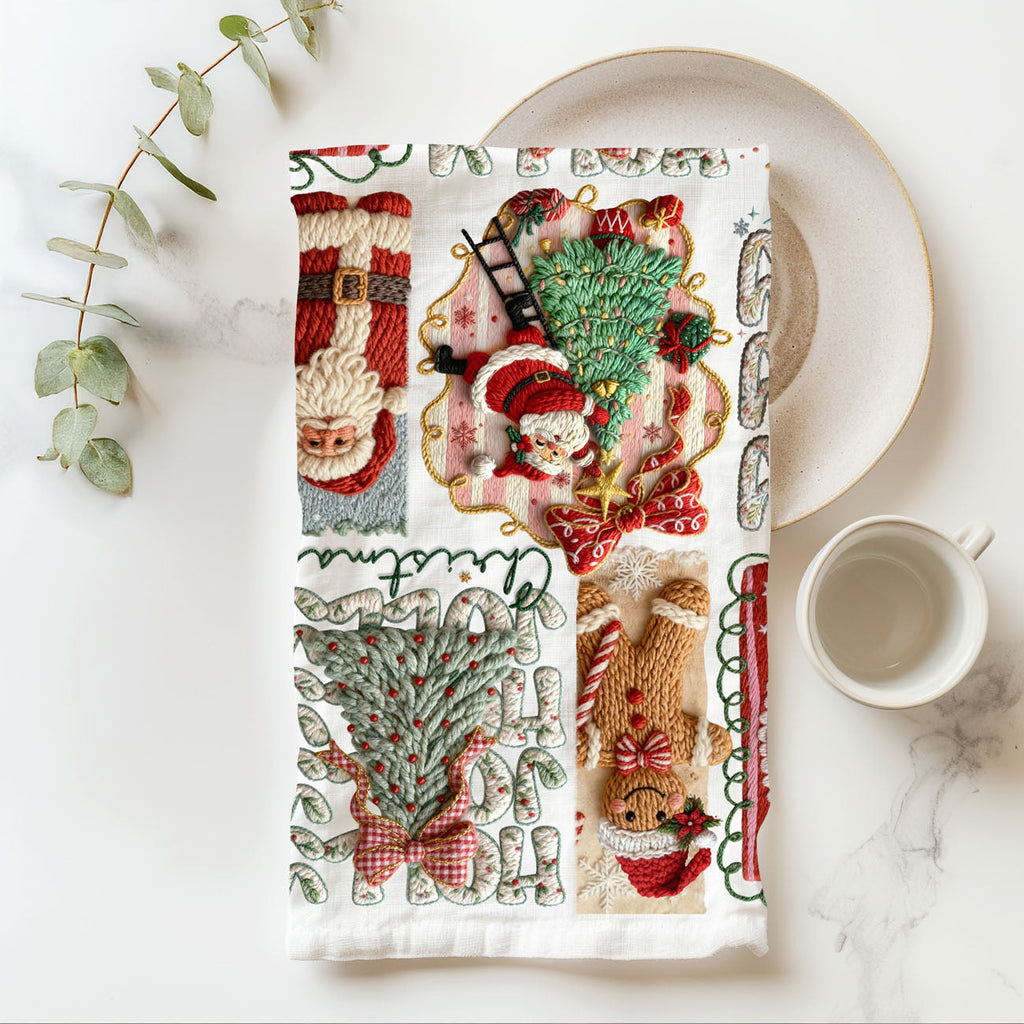 Yarn Christmas Kitchen Towel