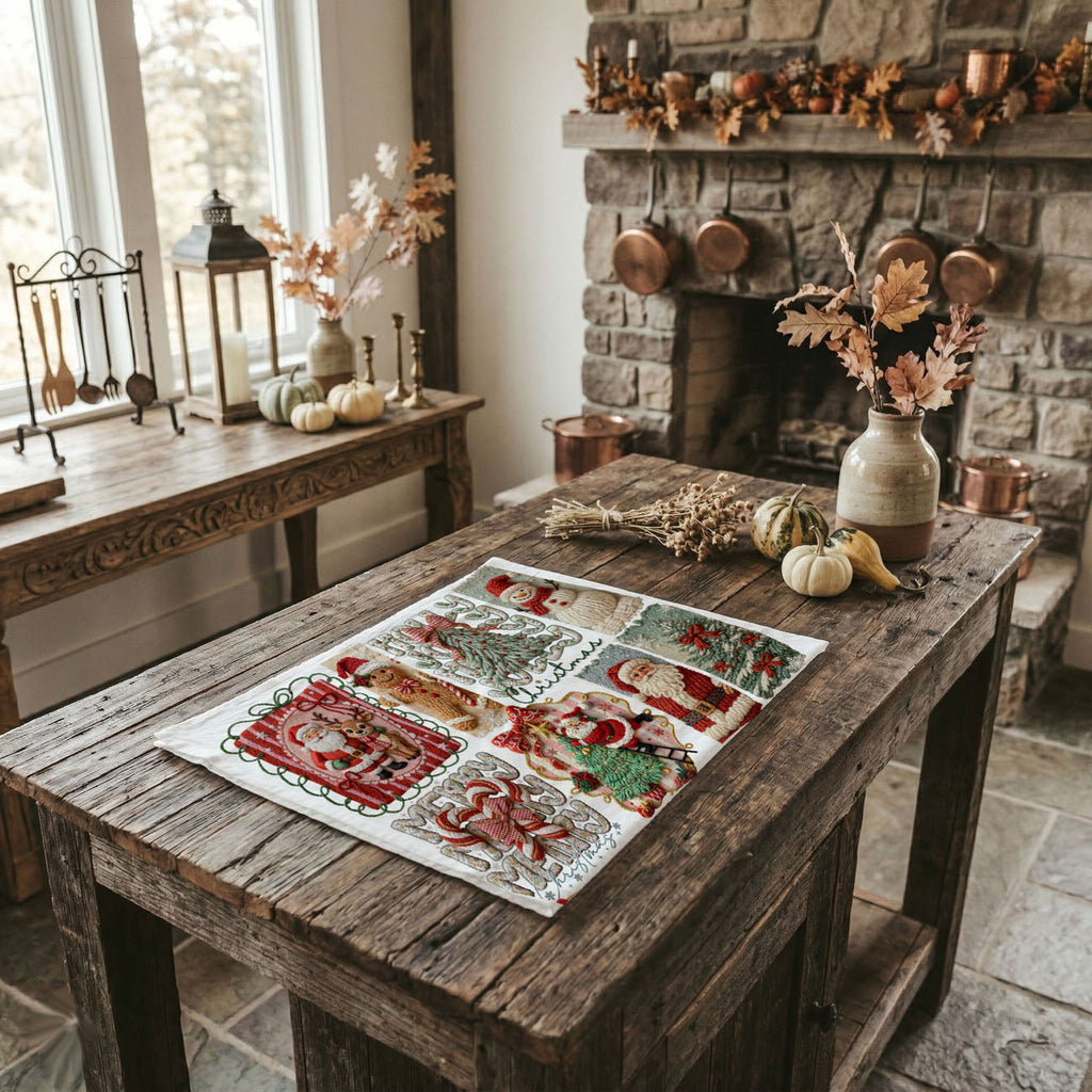 Yarn Christmas Kitchen Towel