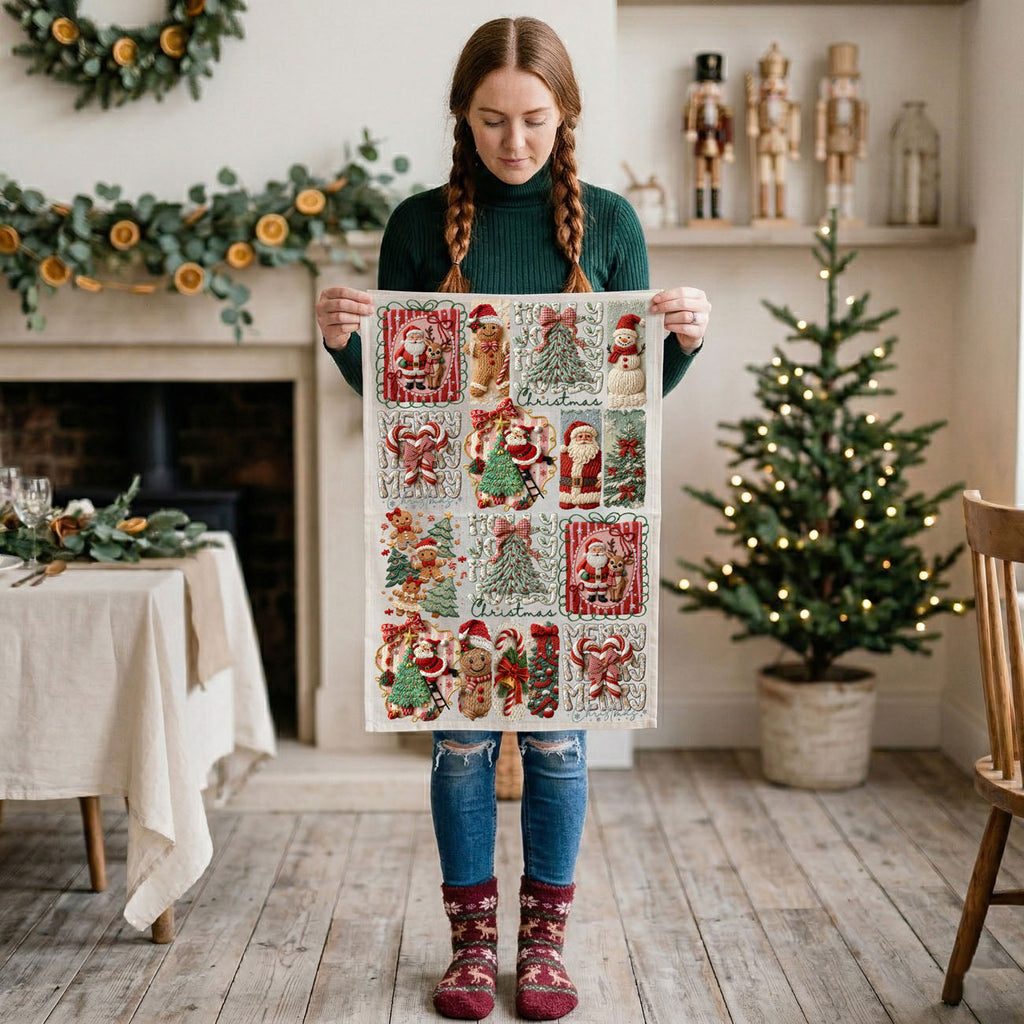 Yarn Christmas Kitchen Towel