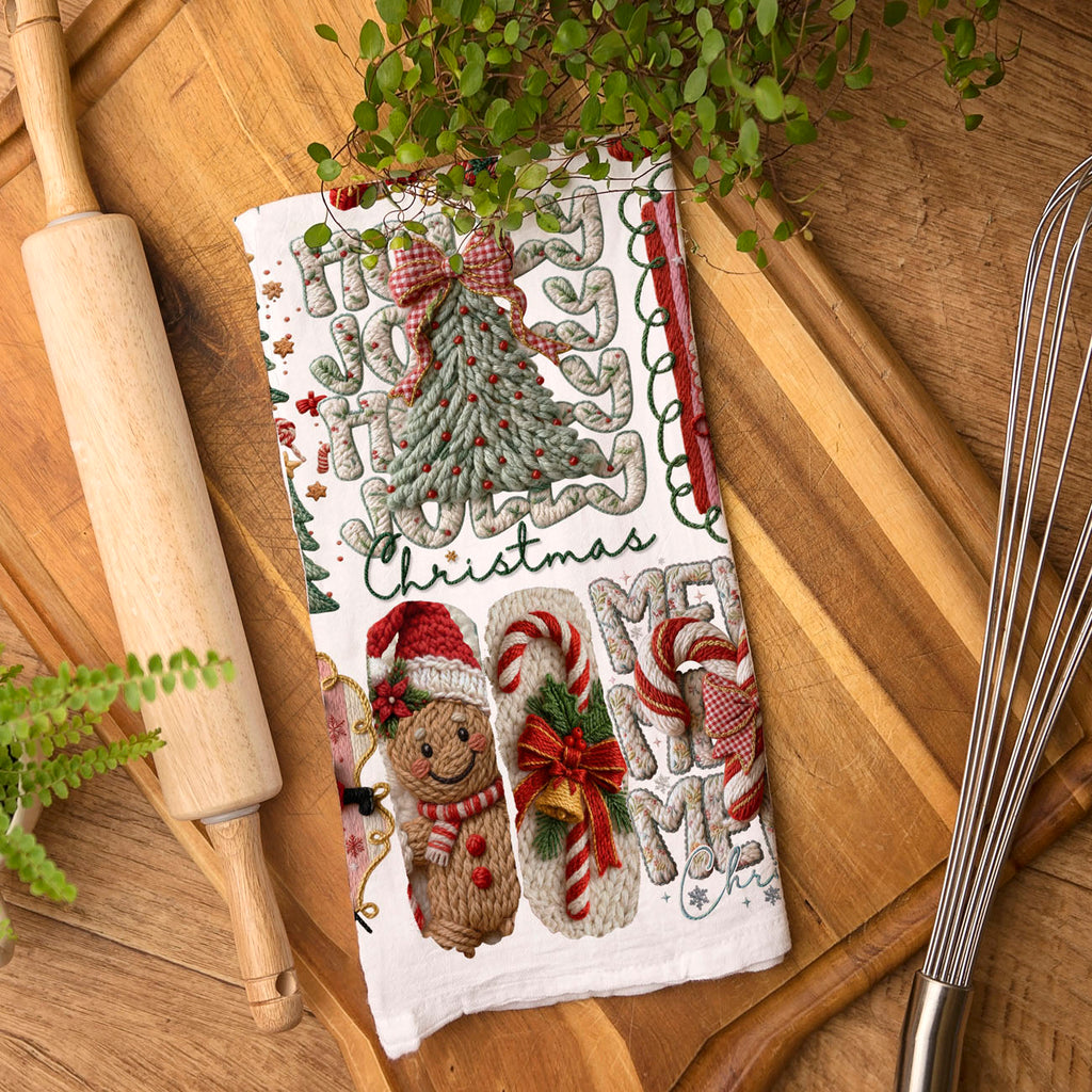 Yarn Christmas Kitchen Towel